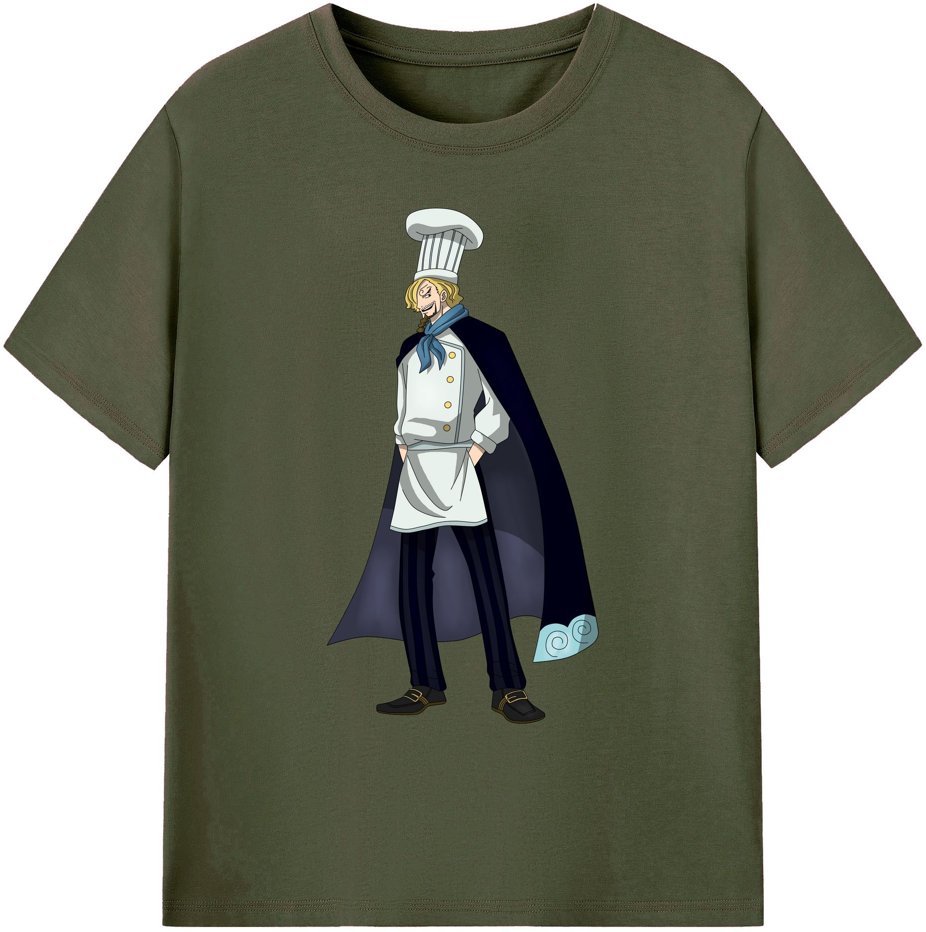 （画像用） ワンピース サンジ ONE PIECE Sanji 綿100％ メンズ半袖Tシャツ｜肌触りやわらか＆通気性